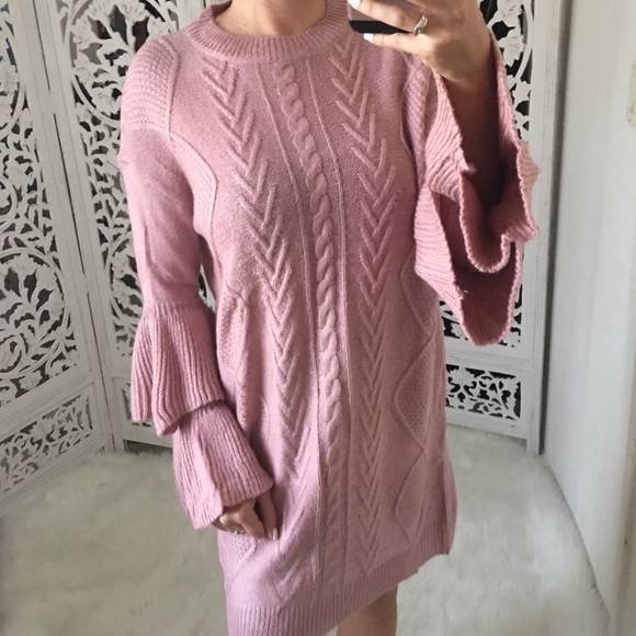 Sweater Dress with Tiered Sleeves - Picture 3 of 7